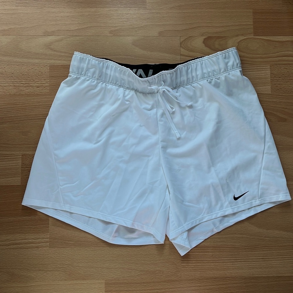NWT White Nike DRI-FIT Training Shorts